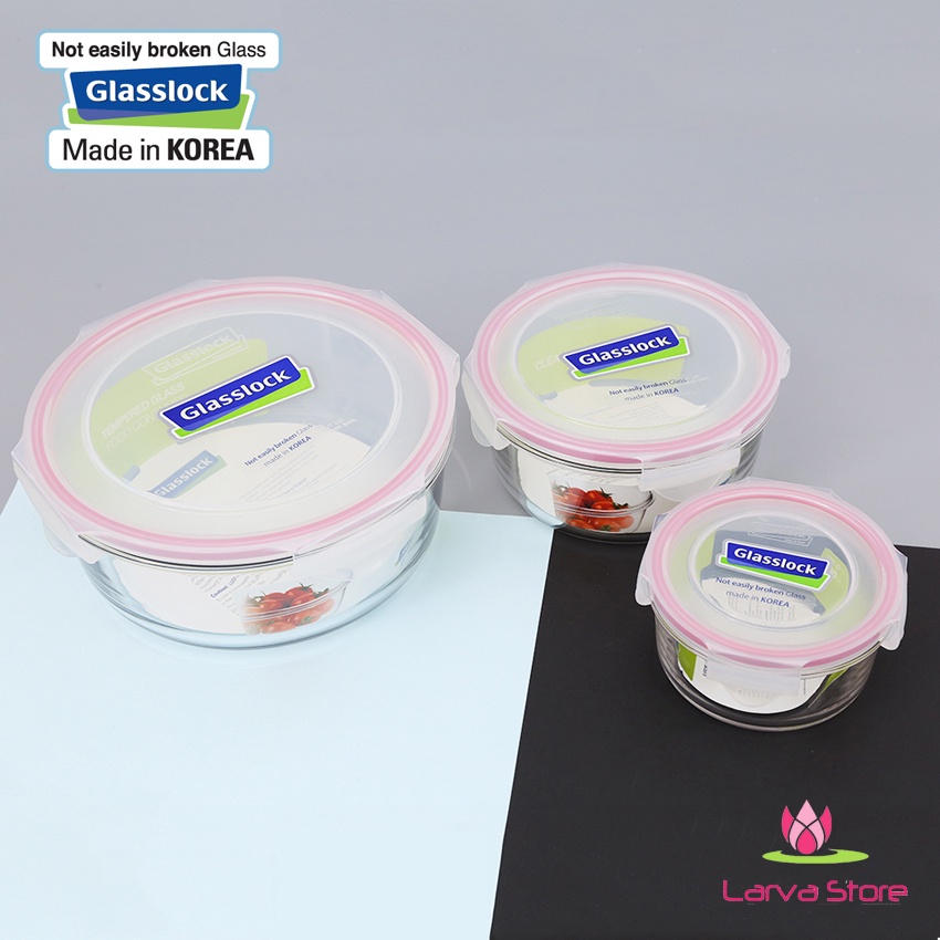 ชุดกล ่ องแก ้ วทรงกลม Glasslock GL156 เกาหลี - Larva Store