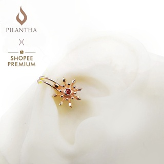 Pilantha Hiranlanna Silver Ear Cuff ต่างหูหนีบเงินแท้ Silver 92.5 ชุบทองคำ ประดับเพชรสวิส