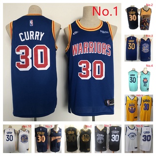 เสื้อกีฬาแขนสั้น ลายทีม NBA Golden State Warriors Stephen Curry Star Number 30 Jerseys 10 สไตล์ 2021-22