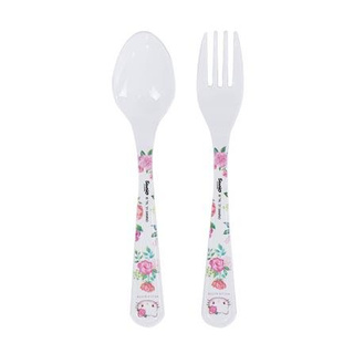 อุปกรณ์บนโต๊ะอาหาร ชุดช้อนส้อม SUPERWARE KITTY ROSE GARDEN แพ็ก 2 ชิ้น
