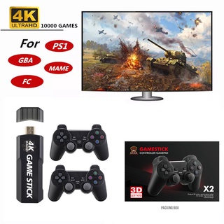 Gd10 Game Stick 4K 2022 ใหม่ เกมคอนโซลวิดีโอ 4K ไร้สาย 2.4G HD EmuELEC4.3 ระบบมากกว่า 40,000 เกมในตัว