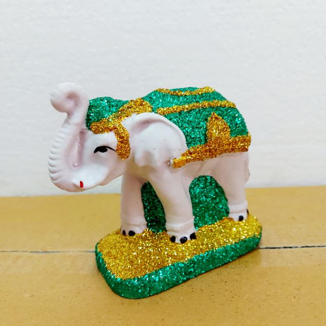 ⭐เครื่องตั้งศาล⭐ตุ๊กตาช้างม้า (ขนาดกลาง) ตุ๊กตาตั้งศาล งานประดับเพชร เกรด A  ชุดตั้งศาล เครื่องตั้งศาล - รูปที่ 4