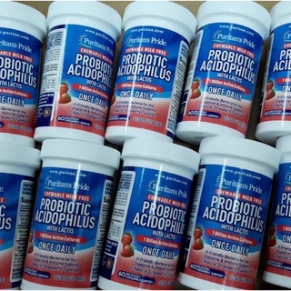 Puritans Pride Probiotic Acidophilus Chewables Strawberry 1 billion / 60 Chewables