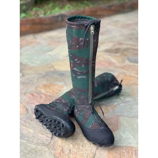 CS SHOES รองเท้านินจาพื้นปุ่มสตั๊สยาวซิปหน้า รุ่น CS1010 เหมาะสำหรับใส่ลุยโคลน ทำนา เดินป่า ตกปลา กิจกรรมกลางแจ้ง