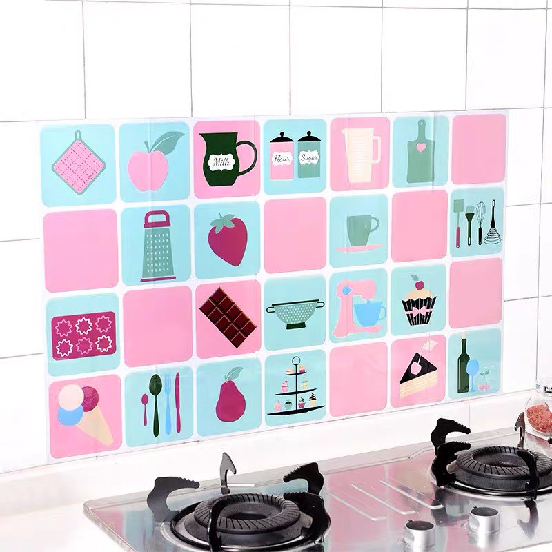 พร้อมส่ง✨สติกเกอร์ฟอยล์อลูมิเนียม self adhesive Wallpaper กันน้ำมันกระเด็นสติ๊กเกอร์ติดผนัง ห้องครัวเต็นท์ปลูกพืช