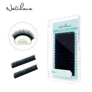 NATUHANA ขนตาปลอม 0.07mm ขนมิ้งค์ ขนาด นุ่มและเป็นธรรมชาติ สไตล์เกาหลี แฟชั่นแต่งหน้ามืออาชีพ