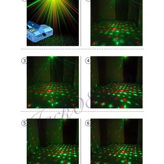 Mini Laser Stage lighting ไฟเลเซอร์ ไฟดิสโก้ ไฟเธค กระพริบตามจังหวะเพลง