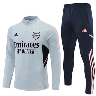 [พร้อมส่ง] 2022-23 Arsenal ชุดวอร์มฟุตบอล มีซิปครึ่งตัว สีขาว ฟ้า คุณภาพสูง สําหรับผู้ชาย