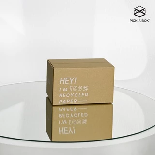 กล่อง ECO BOX (Size 2A) - 20 ใบ : กล่องพัสดุรักษ์โลกผลิตจากเยื่อไม้รีไซเคิล PICK A BOX