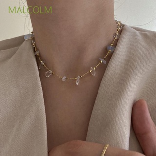 Malcolm เครื่องประดับแฟชั่นสร้อยคอคริสตัลหลากสีสําหรับผู้หญิง