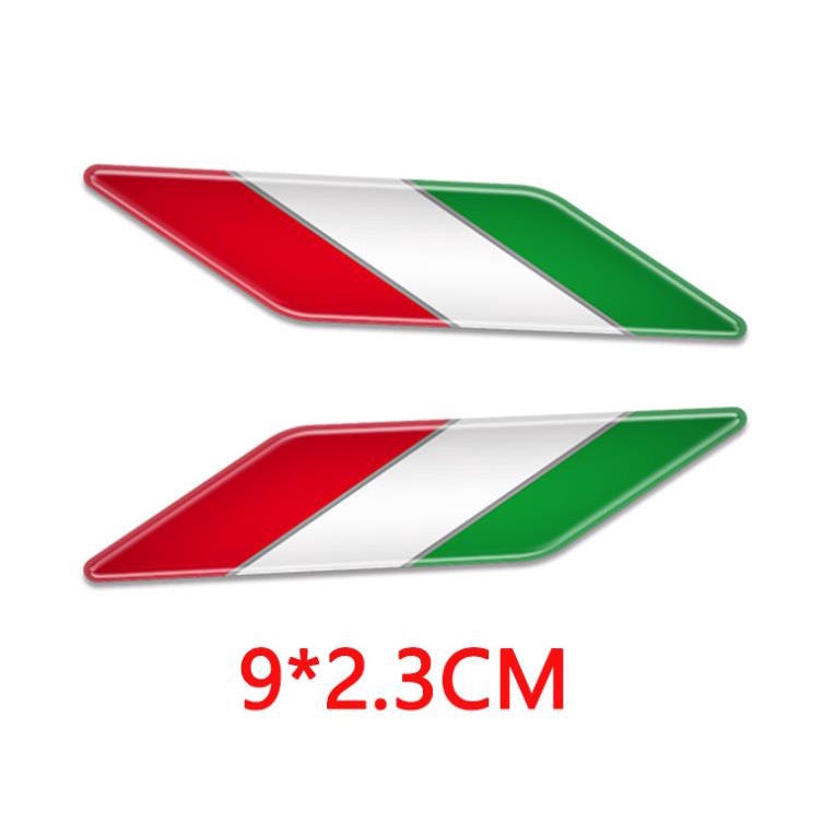 สติกเกอร์ธงอิตาลี 3D สําหรับติดตกแต่งรถมอเตอร์ไซค์ VESPA Aprilia Ducati Benelli
