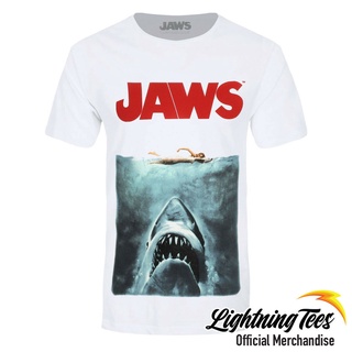 เสื้อยืดผ้าฝ้ายพิมพ์ลายขายดี เสื้อยืด พิมพ์ลายโปสเตอร์ภาพยนตร์ Appreal Jaws คุณภาพสูง สําหรับผู้ชาย