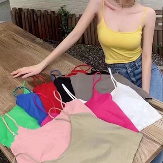 🎉New รุ่น2326🎉 เสื้อสายเดี่ยววินเทจ  สายเดี่ยวแฟชั่น สายเดี่ยวสีพื้น เสื้อกล้าม ผ้านิ่มใส่สบาย