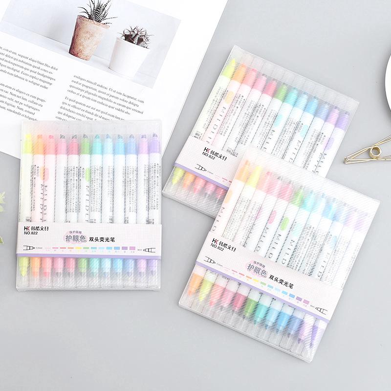 ZEBRA MILDLINER TWIN TIP Pen Highlighter Kepala Ganda 12 Warna Untuk Pelajar