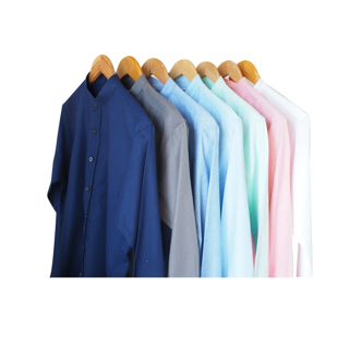 เสื้อเชิ้ตแขนยาว คอจีนผู้ชาย คอจีนแขนยาว สีพื้น 7 สี ผ้า Oxford [ลดสูงสุด50.-ใช้โค้ดTMAKEFEB]