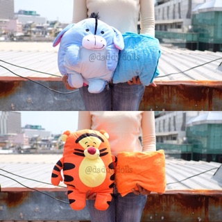 ตุ๊กตา หมอนผ้าห่ม Eeyore ลาอียอร์ &amp; Tigger เสือทิกเกอร์ ตัวนุ่ม 15นิ้ว(75x100cm)