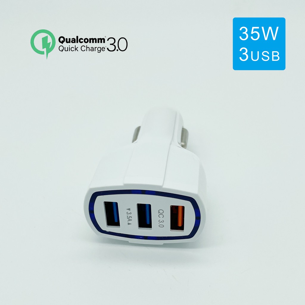 [ZOOTREND] Lz-369 ที่ชาร์จ USB 3 ช่อง พร้อมช่องชาร์จ (7A) QC3.0 35W อินพุต DC12-32V เอาท์พุต USB สาม