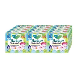 (แพคโหล) ลอรีเอะ soft&safe slim ผ้าอนามัย มี/ไม่มีปีก 22/23 ซม. 4/5 ชิ้น