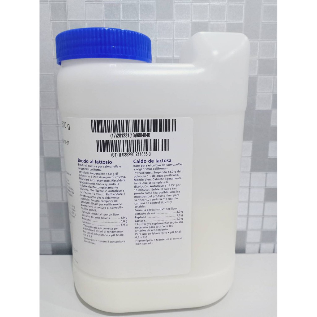 อาหารเลี้ยงเชื้อจุลินทรีย์ Lactose Broth 500 g. Difco BBl USA - ppp.38 ...