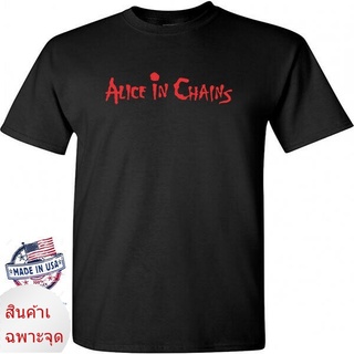 เสื้อยืด ผ้าฝ้าย พิมพ์ลาย Alice In Chains Heavy Metal Hard Rock Music สีดํา Konocf00Jcdoj72