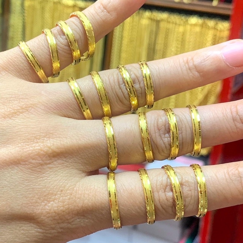 คละไซส์ คละลายแหวนทอง1กรัม แหวนผีเสื้อ แหวน1กรัมรวมทุกลาย ทอง 96.5% หนัก 1 กรัม