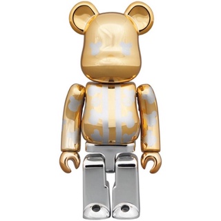 (ของแท้) Be@rbrick 100% Megumi Happi Gold Plating Novelty Solamachi  (Bearbrick)