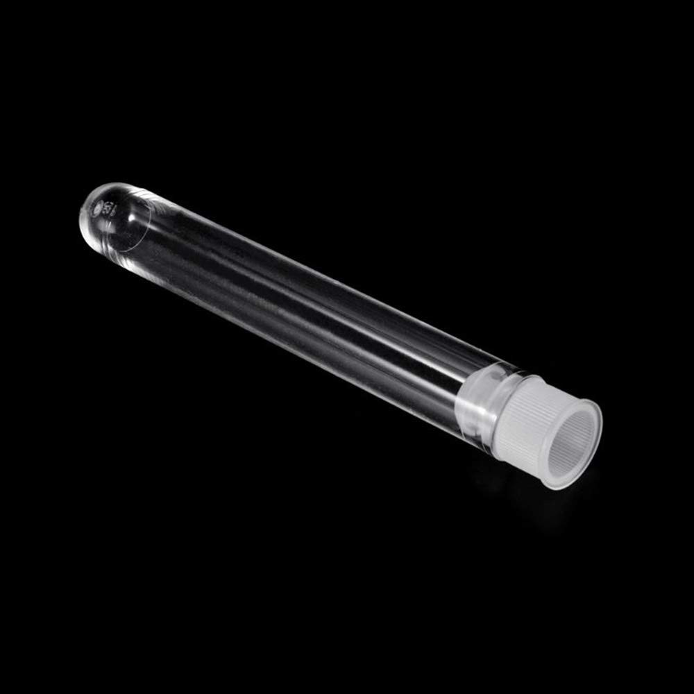 CLEAR หลอดทดลองพลาสติกใสพร้อมฝาเกลียวสีขาวขนาด 12×75 มม . 100 ชิ้น ราคา ถูกที่สุด ดีลบีเคเค แกลเลอรีภาพที่ 4