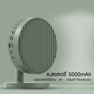 Eloop ORSEN F3 พัดลมตั้งโต๊ะ 5000mAh ปรับได้ 3 ระดับ -30D ใช้นาน 20 ชม.ชาร์จแบตได้ USB Rechargeable Portable FAN