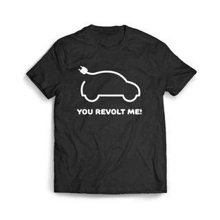 เสื้อผ้าผชเสื้อยืด พิมพ์ลาย Your Revolt Me Electric Car Pun สุดฮาS-5XL