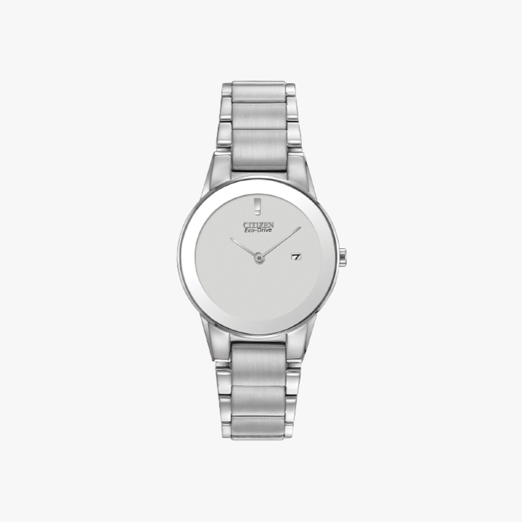 [ประกันร้าน] CITIZEN นาฬิกาข้อมือผู้หญิง รุ่น GA1050-51A Eco-Drive Axiom White Dial Silver