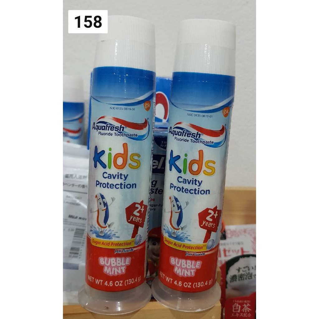 158.ยาสีฟันแบบหัวปั๊ม Aquafresh kids