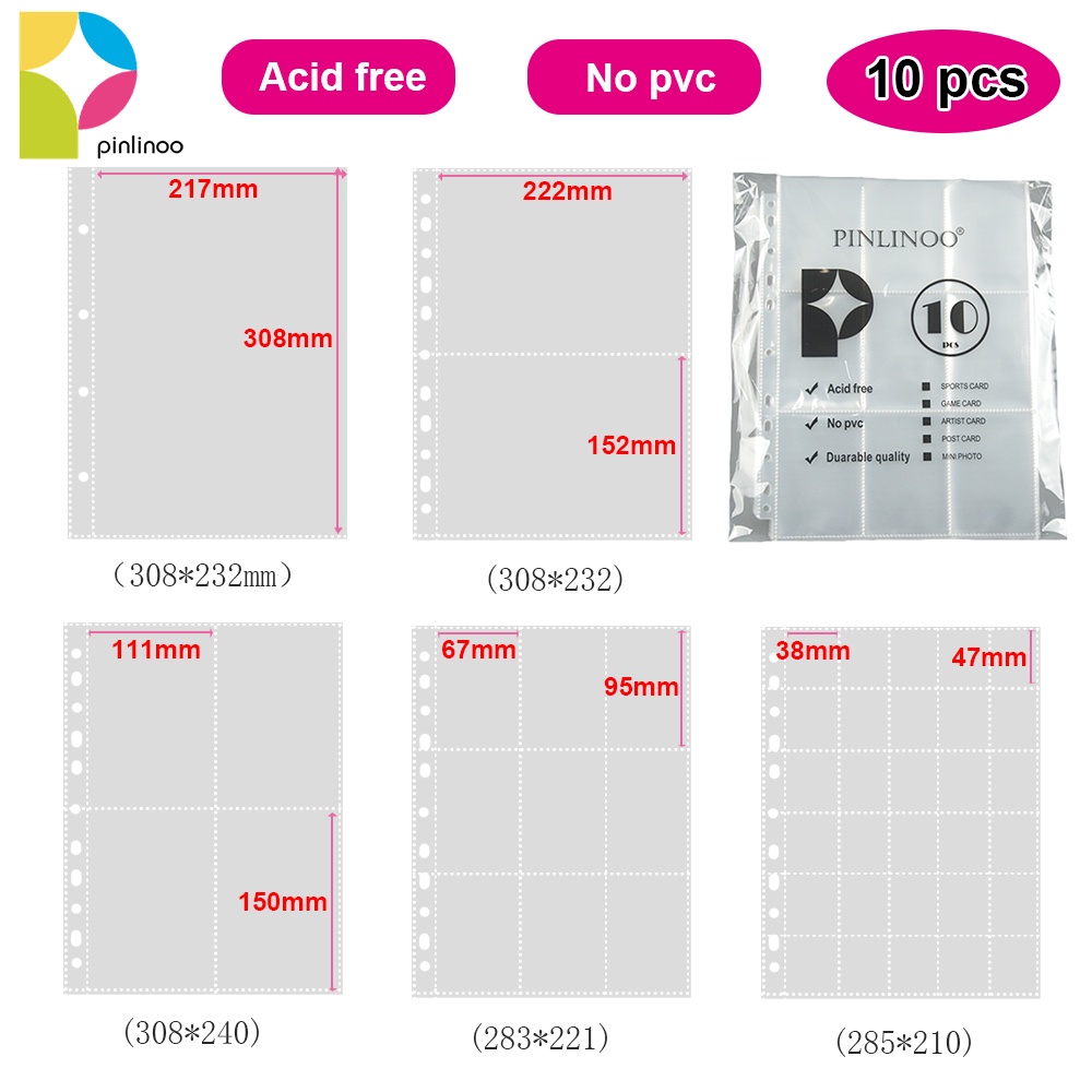 PLRBOK 10Pages A4 4Pockets 9Pockets 30Pockets Card Sleeve อัลบั้มภาพ Trading Card Games อัลบั้ม Slee