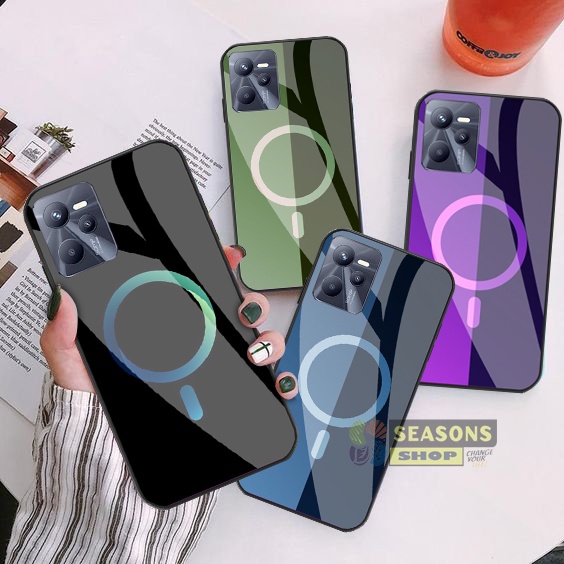 [Realme C35] Realme C35 Glass Softcase - Realme C35 Glitter Glass Softcase - Realme C35 Softcase - R