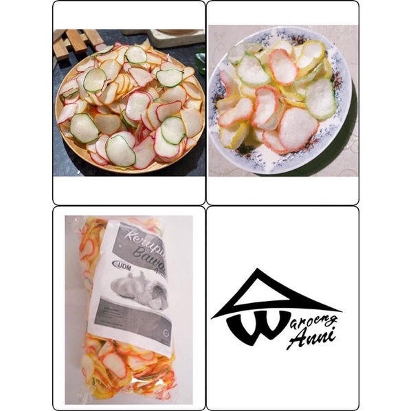 Indonesia Kerupuk Bawang Seblak Warna Warni ( Raw Rainbow Onion Crackers ), 250 gram