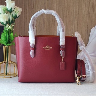 🎀 (สด-ผ่อน) กระเป๋า Tote 3 ช่อง สีแดงเชอรี่ COACH C4084 MOLLIE TOTE 25