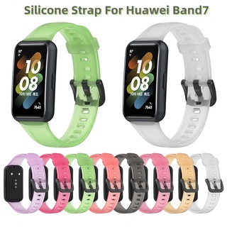 สายนาฬิกาข้อมือซิลิโคนใส แบบเปลี่ยน สําหรับ Huawei Band 7