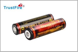 Battery 18650 TrustFire แท้ ถ่านชาร์จ18650 /3.7V​ ถ่าน18650​ 3000mah(ราคาต่อ1 ก้อน)