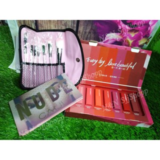 ชุดเครื่องสำอาง 3 ชิ้น ราคาเบาๆ เหมาครบชุด สีแจ่มสดใส เหมาะสำหรับคนชอบแต่งหน้า มีสินค้าพร้อมส่ง
