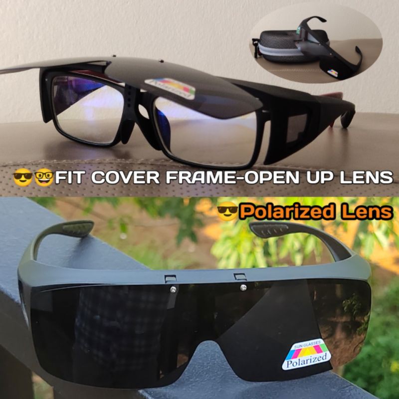 CU2 LM 5801 แว่นครอบกันแดด แว่นตากันแดดครอบ เลนส์Polarized แว่นครอบ แว่นตาครอบ