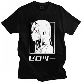 [COD]เสื้อยืดแขนสั้น พิมพ์ลายการ์ตูนอนิเมะ Darling In The Franxx Zero Two สไตล์คลาสสิก สําหรับผู้ชาย