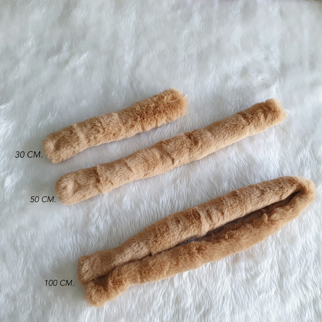 สายหุ้มหูกระเป๋าขนเฟอร์ [[ รุ่นซิป ]] Handle Fur Strap  หูจับขนเฟอร์ หุ้มหูกระเป๋า สายขนเฟอร์