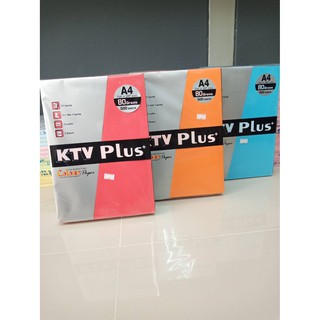 กระดาษถ่ายเอกสารสี A4 80 แกรม 500 แผ่น KTV