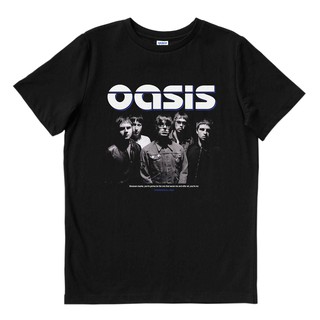 เสื้อยืดผ้าฝ้ายพิมพ์ลายแฟชั่น Oasis - WONDERWALL สีดํา | เสื้อยืด พิมพ์ลายวงดนตรี | เพลงเมอร์ช | Unisex | เสื้อยืด พิมพ์