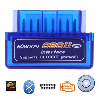 Mini ELM327 V1.5 OBD2 Auto อุปกรณ์สแกนเนอร์โค้ด เชื่อมต่อบลูทูธ