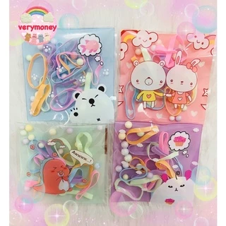 ยางมัดผม จีบลูกค้า แถมลูกค้า สีพาสเทลหวานมาก ซองละ 1 บาท