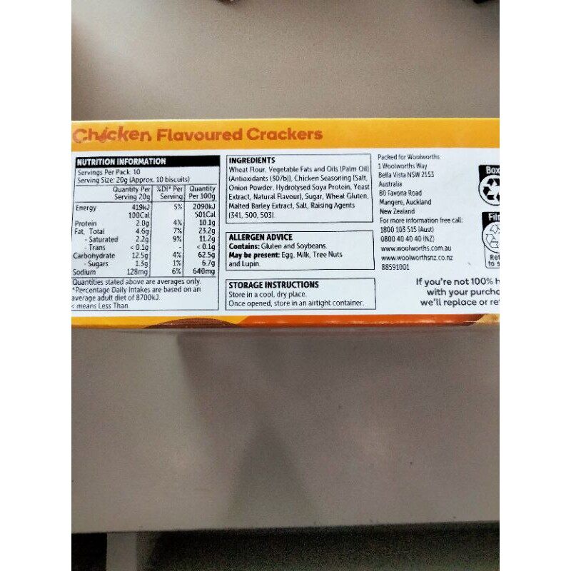 Woolworths Chicken Snack Blasts 200g villamarket ThaiPick