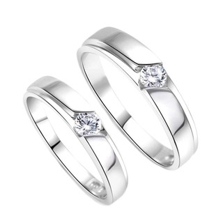 TANITTgems แหวนคู่ แหวนคู่รักประดับเพชรสวิสน้ำงาม