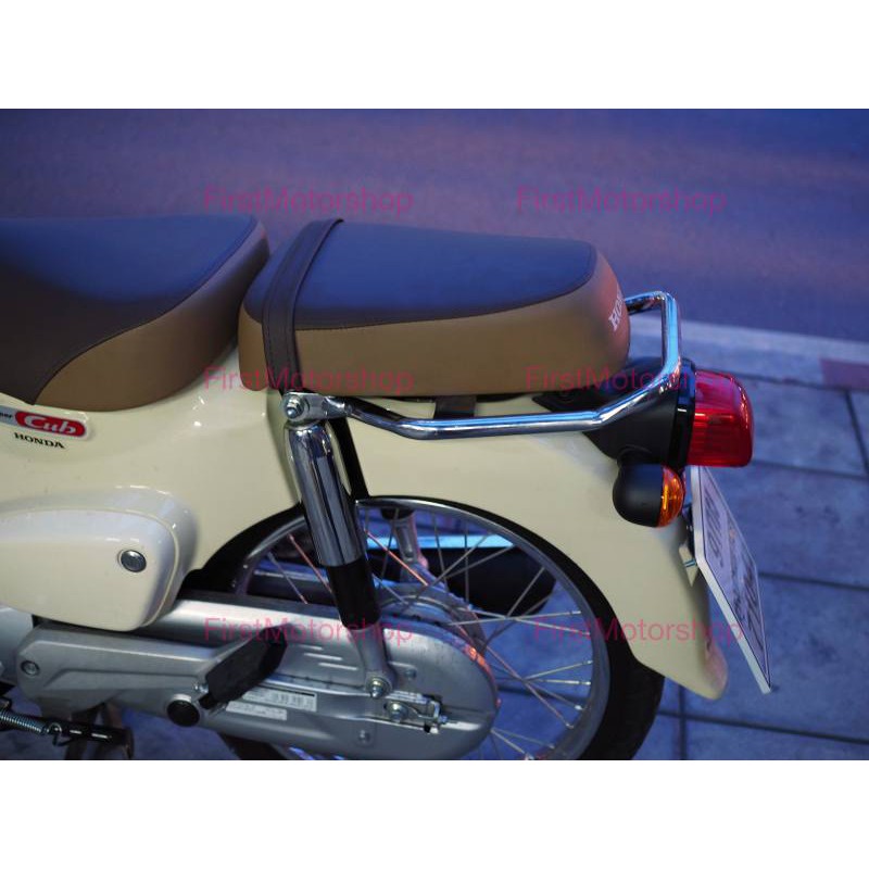 เหล็กท้ายเบาะ SuperCup 2018 -19 110I รุ่นไฟกลม HONDA เหล็กกันตกท้าย สีพื้นชุบเงา สินค้าใหม่ ผลิตไทย Firstmotorshop