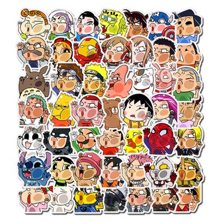 สติ๊กเกอร์ลายการ์ตูนอนิเมะกันน้ํา 50 ชิ้นสําหรับตกแต่งกระเป๋าเดินทาง / แล็ปท็อป / โทรศัพท์ / กีตาร์