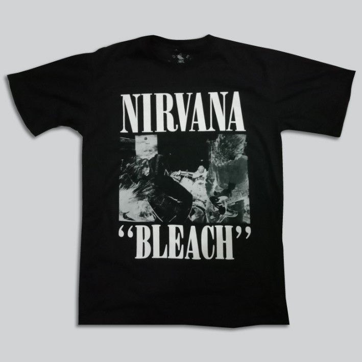 Nirvana Bleach Kurt Cobain Grunge Rock Legend Band เสื้อยืด 90 & 39;s ผ้าฝ้าย Combed 24s Plastisol ห